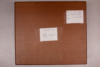 Media type: image;   Special Collections 3372 documents cataloged_item 3373 documents cataloged_item 3374 Description: Digital photo of Northcutt box to document exterior and interior text.;